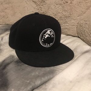 Flat brim hat